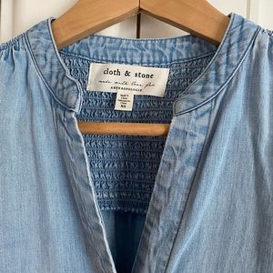SOLD Anthropologie Cloth And Stone Chambray button up